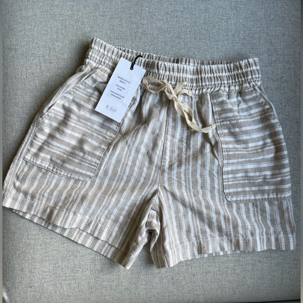 NWT Point Zero Linen Blend High-Waisted Shorts